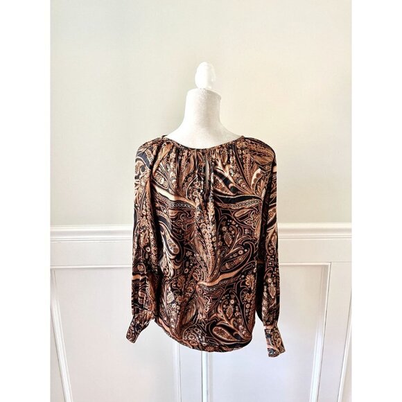 Richard Allen x H&M Paisley Long Sleeve Blouse 4 - Picture 4 of 5